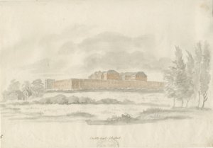 斯塔福德 - Shire Hall：建筑师的水墨画（有色），nd [c 1798]（绘图） 作者 威廉·卡特