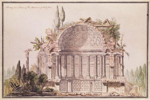 威尔士王子弗雷德里克（1707-51）的陵墓建筑图，约1751年