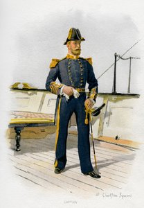 皇家海军上尉，c1890-c1893。 作者 威廉·克里斯蒂安·西蒙斯