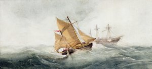 走近1837年的沉船（纸上的水粉和水粉） 作者 克拉克森·弗雷德里克·斯坦菲尔德