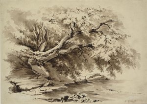 湖边树木景观 作者 威廉·科林伍德·史密斯