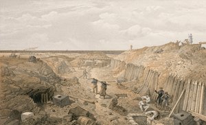 Bastion du Mat的沟渠 作者 威廉·克里米亚·辛普森