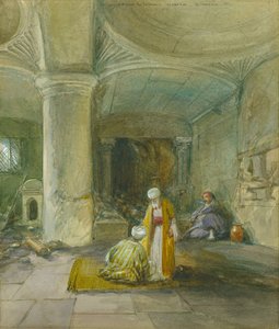 耶路撒冷，1871年，女先知的赫尔达门（wc und pencil on paper）