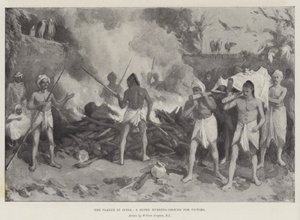 印度的瘟疫，一个印度教的受害者焚烧场 作者 威廉·克里米亚·辛普森