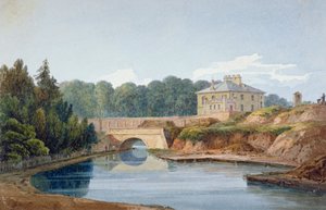 伦敦圣约翰森林Lisson Grove路摄政运河景观，约1830年 作者 威廉·克罗奇