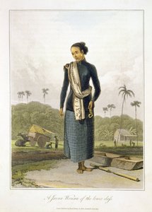一个爪哇的下层女人，第3卷。我是托马斯·斯坦福德莱佛士（1781-1826）的“爪哇历史”。 1817年（aquatint）