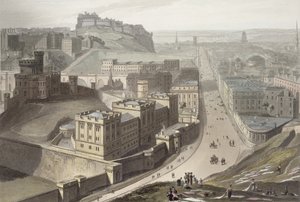 爱丁堡，来自卡尔顿山，来自“1814年至1825年之间的英国之旅”1829年出版 作者 威廉·丹尼尔