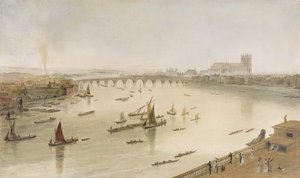 1805年，萨默塞特宫的威斯敏斯特大桥 作者 威廉·丹尼尔