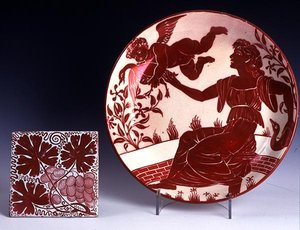瓷砖和碟子（陶瓷 作者 威廉·德·摩根