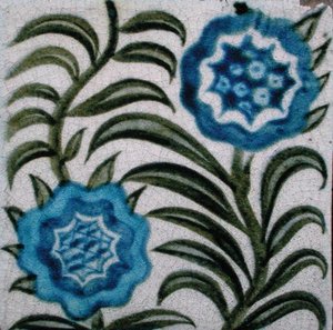 瓷砖与造型花（陶瓷） 作者 威廉·德·摩根