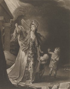 耶茨夫人在《美狄亚》中的角色，1771年。 作者 威廉·迪金森