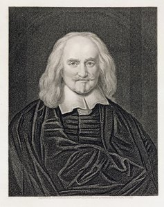 Thomas Hobbes（1588-1679）的肖像由James Posselwhite（1798-1884）酒吧刻。作者：William Mackenzie