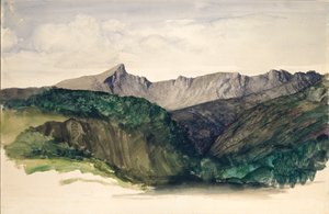 远处山脉的研究，1860年 作者 威廉·戴斯