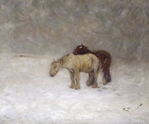 一场暴风雪，约于1891年（布面油画）