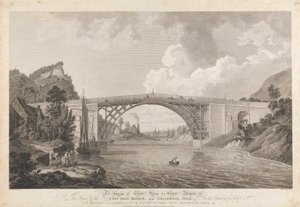 Coalbrookdale 附近铸铁桥的景观
