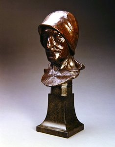 一个老妇人，约1890年（铜和青铜）。 作者 威廉·欧内斯特·雷诺兹·斯蒂芬斯