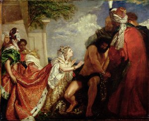 失明的参孙面前的大利拉（布面油画） 作者 威廉·埃蒂