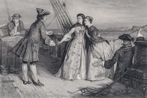Illustration for The Pirate by Sir Walter Scott (engraving) 作者 威廉·尤尔特·洛克哈特