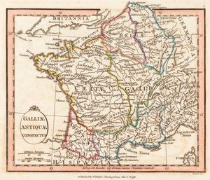 古代高卢。地图 作者 威廉·法登