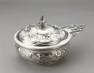 带盖子的瓷器，约1856年（银质）。 作者 威廉·福布斯