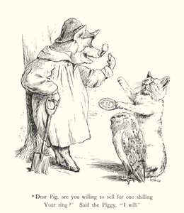 猫头鹰与小猫》（雕刻版）。