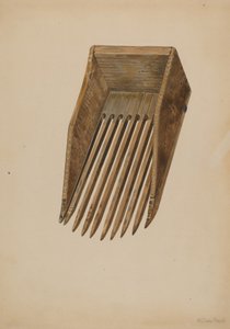 蔓越莓收割铲，约1942年。 作者 威廉·弗兰克