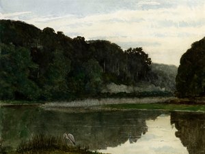 景观与苍鹭，1868年