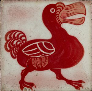 有渡鸦的瓦片，1882-1888年 作者 威廉·弗兰德·德·摩根