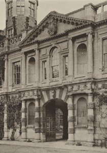 门口，网关，Castle Ashby，Northants（黑白照片）。
