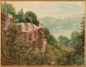 约翰-罗斯金在布兰特伍德的炮塔书房（水彩画）