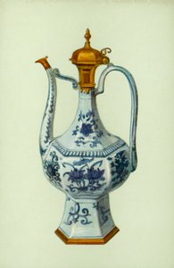 Ewer, Period of Wan Li, Chinese, with Augsburg Mount (colour litho) 作者 威廉·吉布