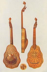 乐器：伊丽莎白女王的琵琶（彩色石版画） 作者 威廉·吉布