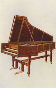 乐器女皇大键琴（彩色石版画） 作者 威廉·吉布
