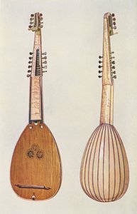 乐器：手摇风琴（彩色印刷） 作者 威廉·吉布