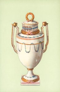 花瓶，迈森，马可里尼时期（彩色石版画） 作者 威廉·吉布