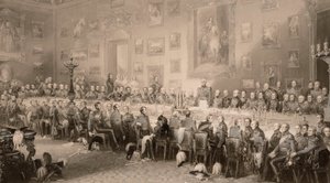 1836年6月18日在Aspley House举行的滑铁卢宴会。 作者 威廉·格特巴赫