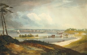 从布鲁克林附近的高地看纽约，约1820-23年。 作者 威廉·盖·沃尔