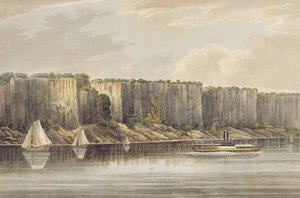 Palisades，哈德逊河组合19号，由J. Hill，1821-25雕刻而成 作者 威廉·盖·沃尔