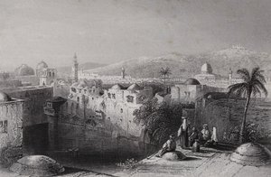 Pool of Hezekiah, Jerusalem (engraving) 作者 威廉·H·巴特利特