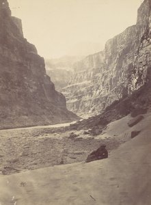 科罗拉多河的大峡谷，卡纳布冲刷口，向西看，1872年。
