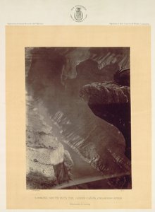向南眺望大峡谷，科罗拉多河，谢夫维兹，1872年。