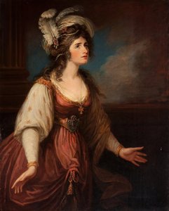 Portrait of Sarah Siddons (1755-1831) als Zara, by Hamilton, William (1751-1801). Oil on canvas, ca 1784. Dimension : 127x101,6 cm. Private Collection