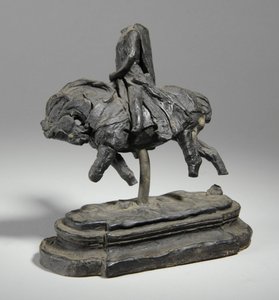 马凯特（Maquette），爱德华一世骑马雕像，约1893年（橡皮泥） 作者 威廉·哈莫·桑尼克罗夫特
