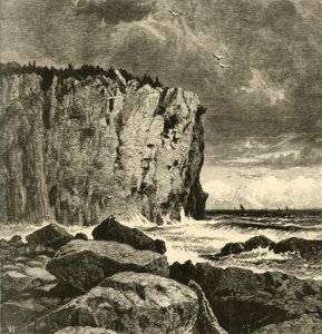 海狸湾附近的悬崖》，1872年。   作者 威廉·哈特