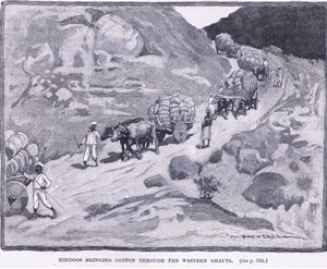 印度教徒在公元1862年将棉花带入西部的Ghauts 作者 威廉·哈瑟雷尔