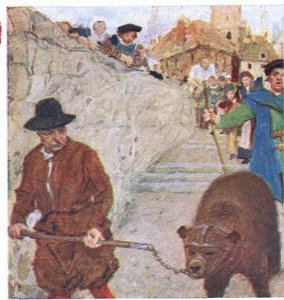 从My Magazine，pub.1922开始，莎士比亚在去Bankside的Bear花园的路上看熊 作者 威廉·哈瑟雷尔
