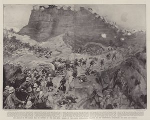 10月20日袭击Dargai山，通过戈登高地人匆忙，随后是Dorsetshires，Derbyshires，第3锡克教徒和Gurkhas