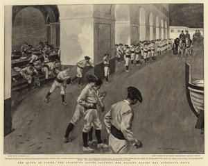 Cimiez的女王，Chasseurs Alpins在她的下午车道向女王陛下敬礼 作者 威廉·哈瑟雷尔