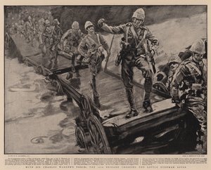 随着查尔斯沃伦爵士的部队，第11旅穿过小布须曼河 作者 William Hatherell
