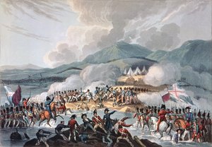 Bidizoa战役，1813年10月9日：由Daniel Havell雕刻